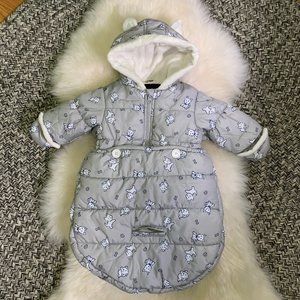 LONDON FOG Baby Puffer Pram Bag Snowsuit (0-6 mo)